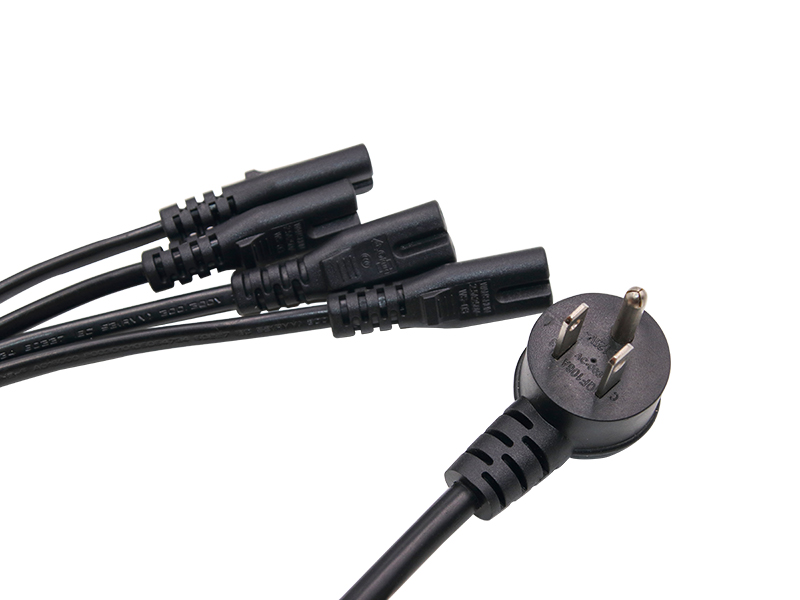 国标一拖四电源插头线